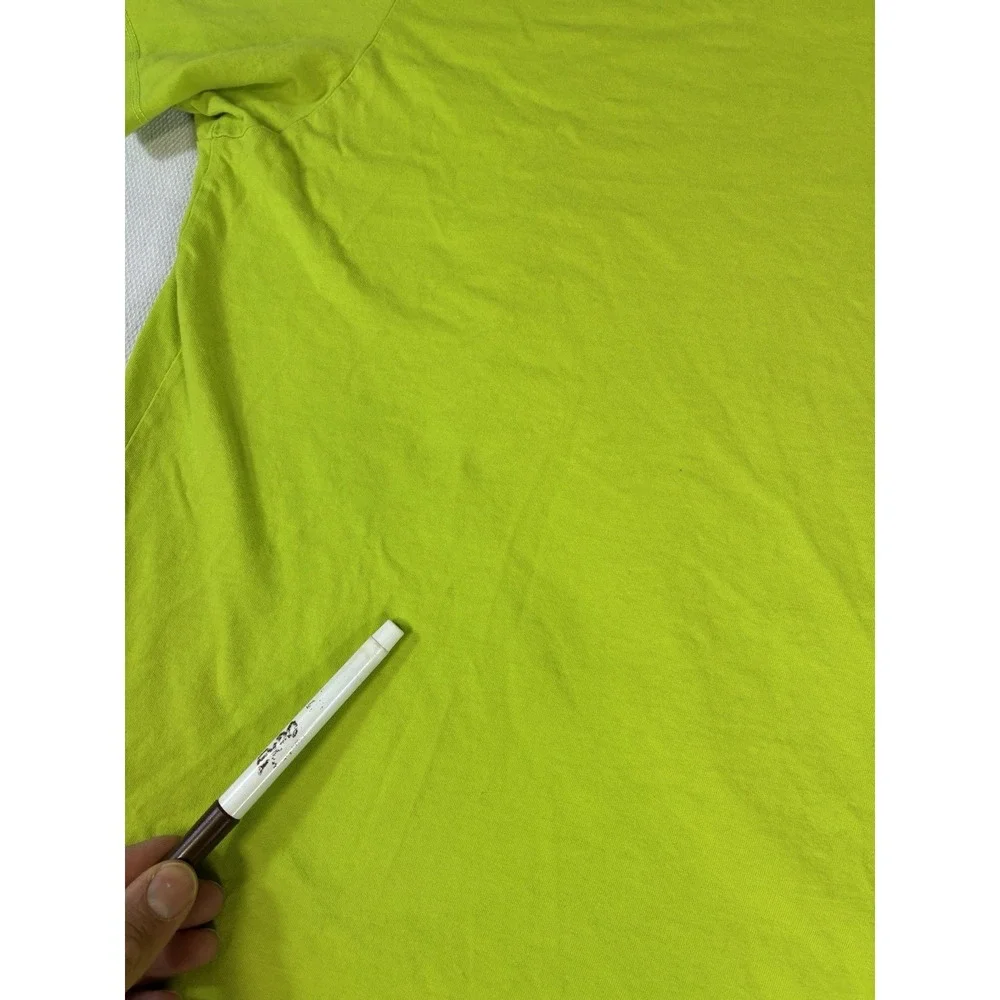 The North Face Men's Large Lime Green Box Logo‎ T-Shirt Never Stop Exploring
